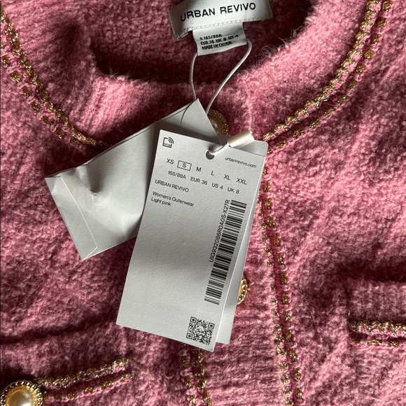 Pink Women's Cardigan Sweater - Picture 2 of 3